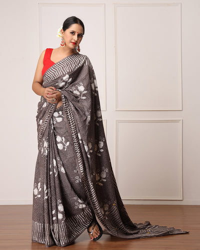 Rani Kashish Dabu Print Cotton Saree with Blouse