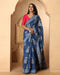 Riya Indigo Dabu Print Cotton Saree with Blouse